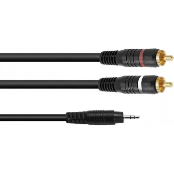 Audio adaptérový kábel Omnitronic 3,5 mm jack na 2×Cinch, 6 m, model 30225148