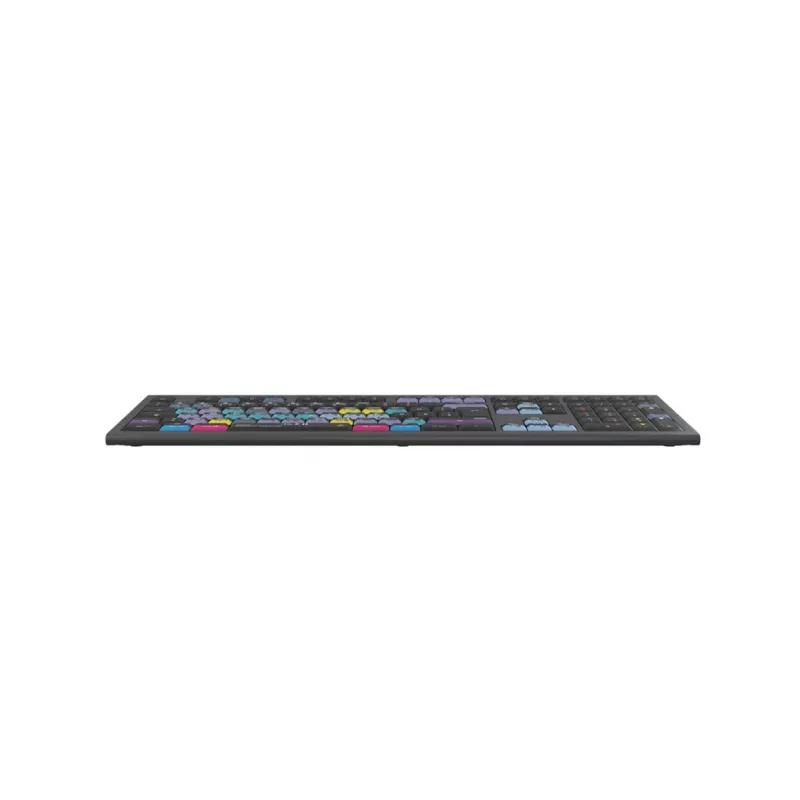 Logickeyboard ASTRA 2 klávesnica DaVinci Resolve pre Mac, plnej veľkosti, drôtová USB, nožnicový mechanizmus, QWERTZ nemecká, čierna