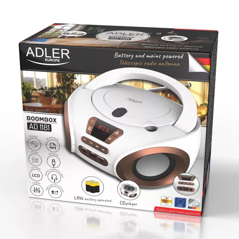 ADLER AD 1181wc - CD/MP3 prehrávač (boombox)
