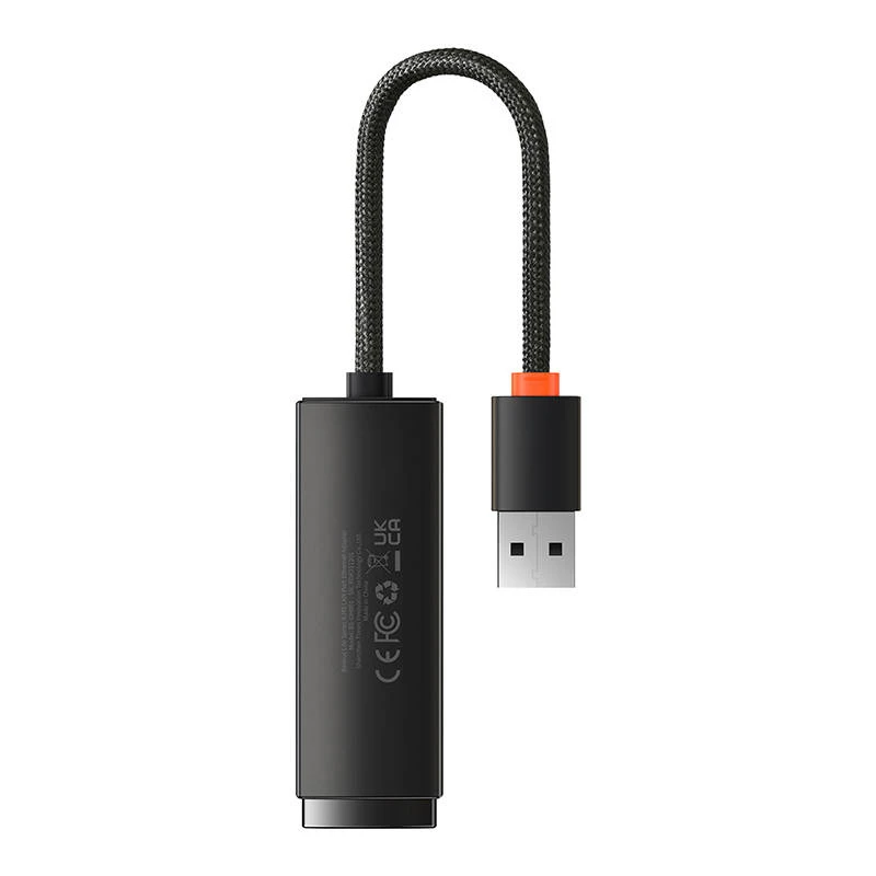 Baseus Lite Series USB na RJ45 sieťový adaptér, 100Mbit/s (čierny)