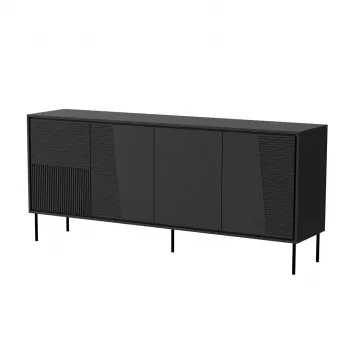 4D komoda ABI 200x45x88 matná čierna