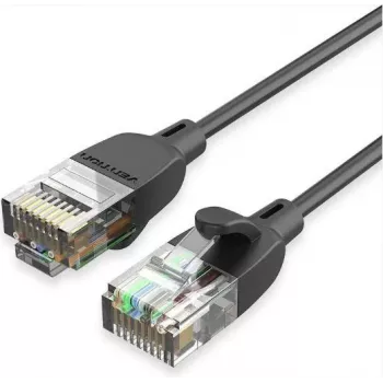 Sieťový kábel Vention IBIBG Cat6A UTP tenký patch kábel, 1,5 m, čierny