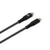 Dátový kábel USB Type-C na Type-C Tellur TLL155471, 1 m, 3 A, 60 W PD, nylonový oplet, čierny