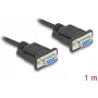 DeLOCK 86823 Sériový kábel čierny 1 m DB-9