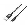 Kábel USB-USB C 2 m silikónový čierny Quick Charge