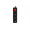 Predlžovací kábel Lanberg PS1-03F-0150-BK 1,5 m 3 ochranné zásuvky pre interiér čierny