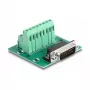 DeLOCK 66909 adaptér z D-Sub 15-pinového samca na 16-pinovú svorkovnicu na lištu DIN