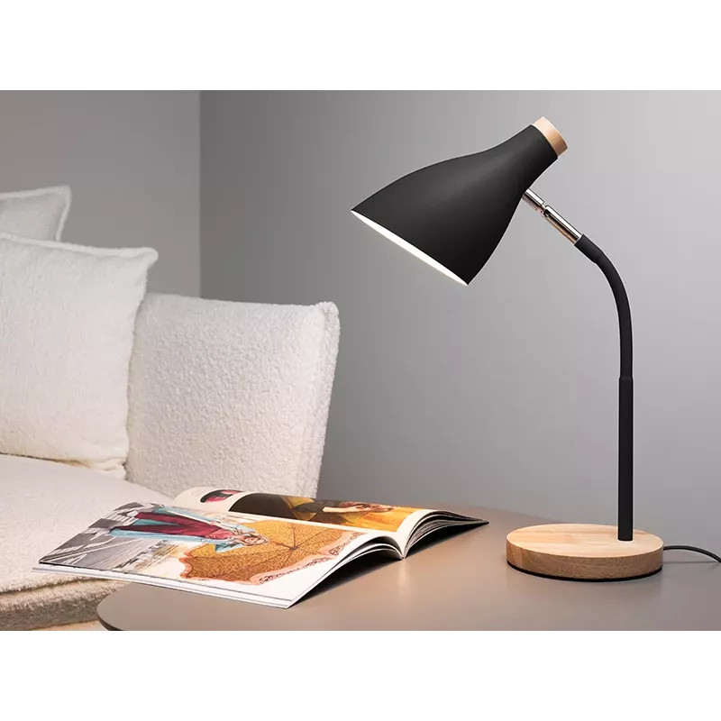 Stolná lampa TRACER TRAOSW47237 Scandi čierna LED nastaviteľná jas, nastaviteľné rameno