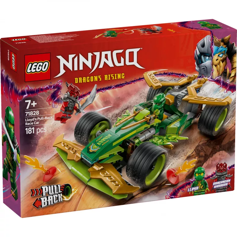 LEGO stavebnica NINJAGO Lloydov Action Speedster 71828, 181 dielov, 2 minifigúrky, vek 7+