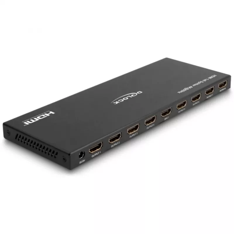 DeLOCK HDMI rozbočovač 1 x HDMI vstup na 8 x HDMI výstup 4K 60 Hz