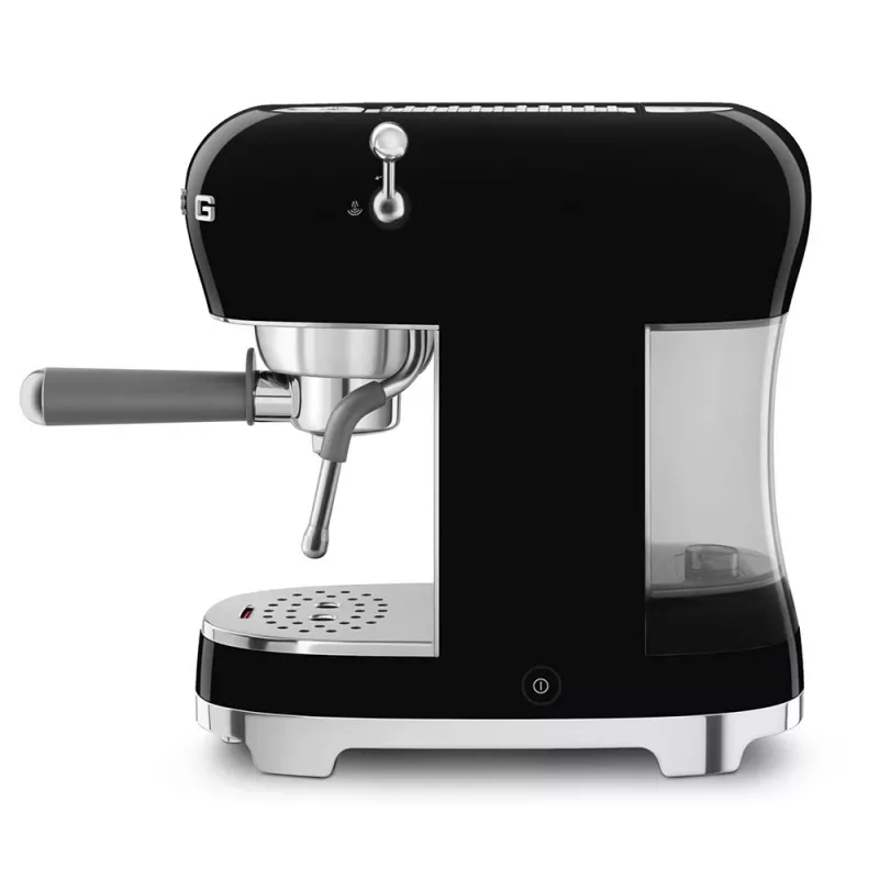 SMEG 50's Style ECF02BLEU espresso kávovar, 15 bar, čierny