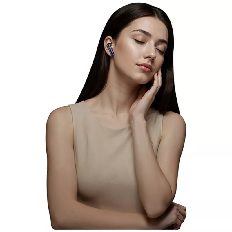 Bluetooth slúchadlá Usams TWS E02 ANC+ENC čierne