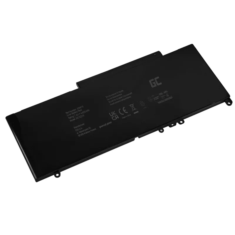 Green Cell DE102V3 batéria pre DELL Latitude E5250 E5450 E5550, 7,6 V 6200 mAh LiPo, čierna