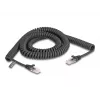 DeLOCK RJ45 špirálový kábel konektor samec na konektor samec Cat.5e 3 m čierny