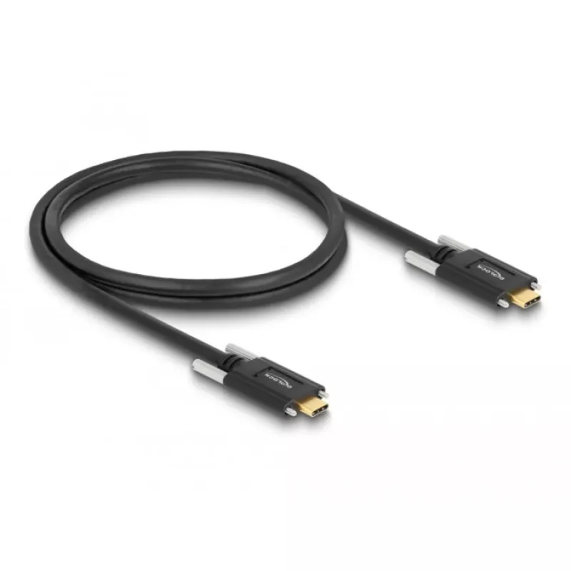 USB kábel DeLOCK 83720 USB 3.2 Gen 2 1 m USB-C čierny