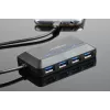 USB Hub GEMBIRD ACT-HUB3C-4P — USB 3.2 Gen 1 Type-A host k 4 × USB 3.2 Gen 1 Type-C, 5000 Mbit/s, čierny