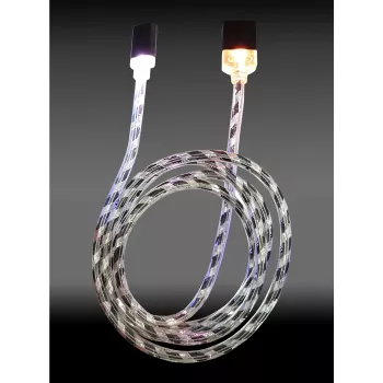 LC-POWER kábel USB-Micro-1M-8 1m čierny/strieborný, USB-A na Micro-USB (LC-C-USB-MICRO-1M-8)