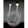 LC-POWER kábel USB-Micro-1M-8 1m čierny/strieborný, USB-A na Micro-USB (LC-C-USB-MICRO-1M-8)