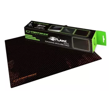 Gaming podložka pod myš ESPERANZA EGP103R — textil, 400×300 mm, hrúbka 3 mm, vzorovaný povrch, protišmyková základňa, čierna