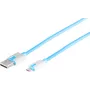 USB kábel S/CONN 14-50013 USB 2.0 2m USB A Micro-USB B modrý
