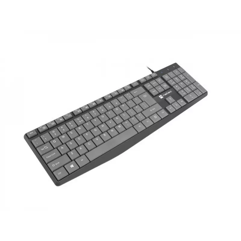 Drôtová Full-Size klávesnica NATEC NKL-1507 USB QWERTY US International sivá/čierna, 105 klávesov, numerický blok