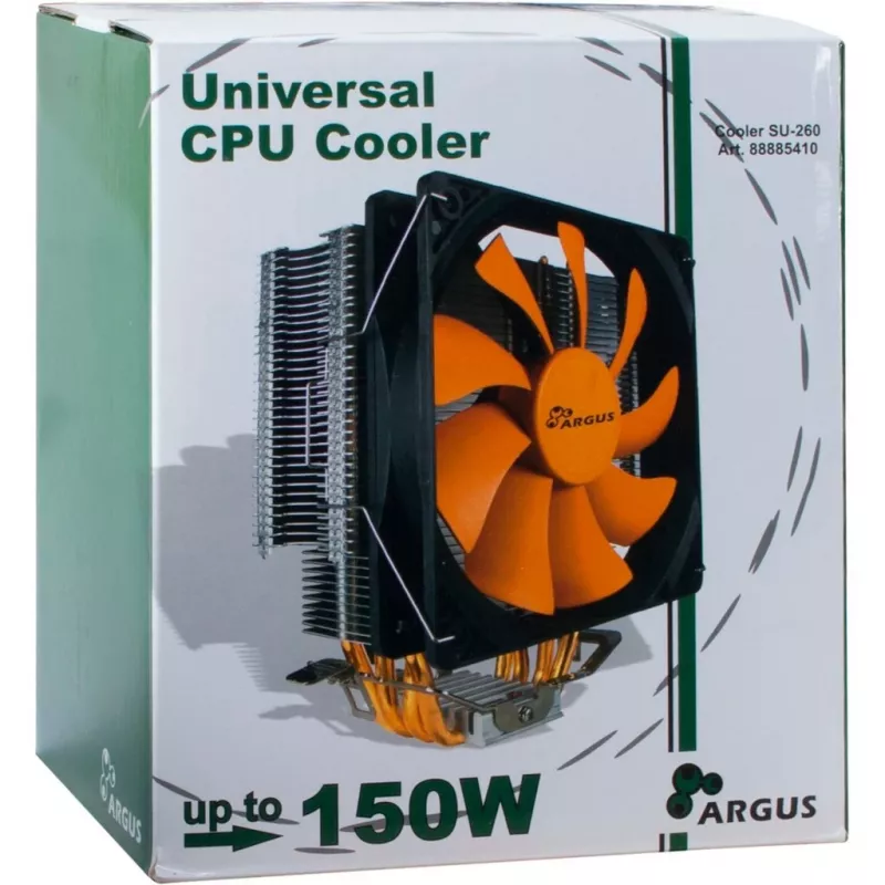 Inter-Tech Argus SU-260 - procesor - chladič - 12 cm - LGA 1150 (Socket H3) - LGA 1151 (Socket H4) - LGA 1155 (Socket H2) - LGA 1156 (Socket H) - LGA 775... - AMD A - Intel® Celero