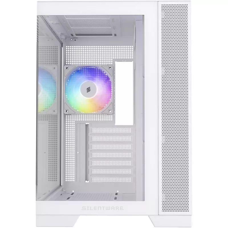 PC skriňa Silentware View A-RGB White VIEWWHITE — Mid-Tower s A-RGB osvetlením, biele prevedenie