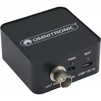 Anténny zosilňovač Omnitronic AAB-10 — aktívny batériový anténny predzosilňovač