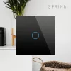 Jednodotykový spínač Spring model 0 sklo čierna