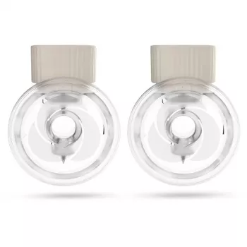 Elektrická odsávačka mlieka neno VENTO TWIN bezdrôtová, nabíjateľná, dvojitý/duálny režim, LCD, 150-ml fľaše, béžová