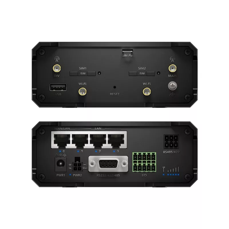 Cudy IR04_EU priemyselný router 4G LTE Cat4, Wi-Fi, 4x Gigabit Ethernet, 1x USB 2.0, PoE, čierny
