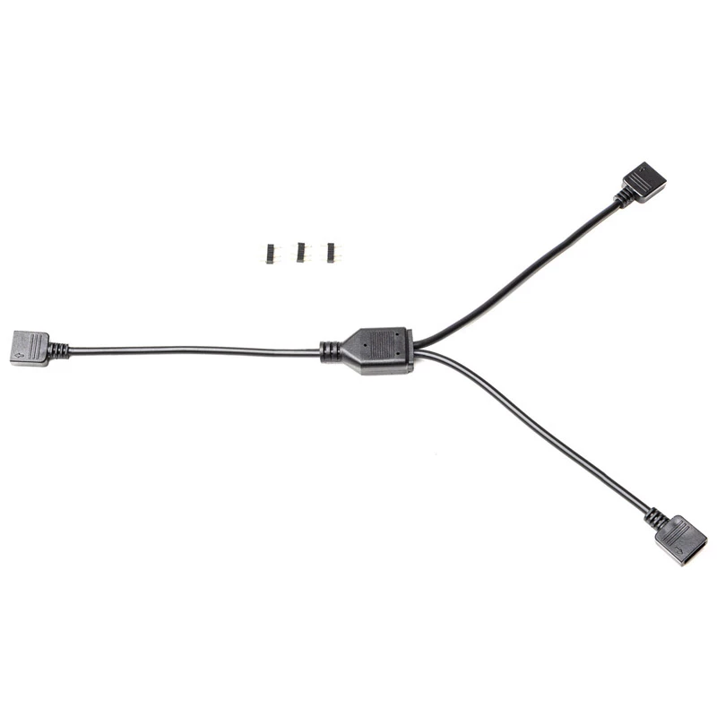 RGB rozbočovací kábel EK Water Blocks Loop D-RGB 2-Way čierny 5V