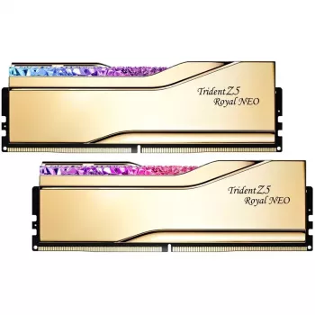 DIMM 32 GB DDR5-8000 (2x 16 GB) Dual-Kit, operačná pamäť zlatá, F5-8000J3848H16GX2-TR5NG, Trident Z5 Royal Neo, AMD EXPO