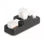 DeLOCK Keystone LSA sada RJ45 RJ11 Cat.6 čierna držiak so sponou