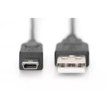 Prepojovací kábel USB A / Mini-USB B M/M 1 m čierny