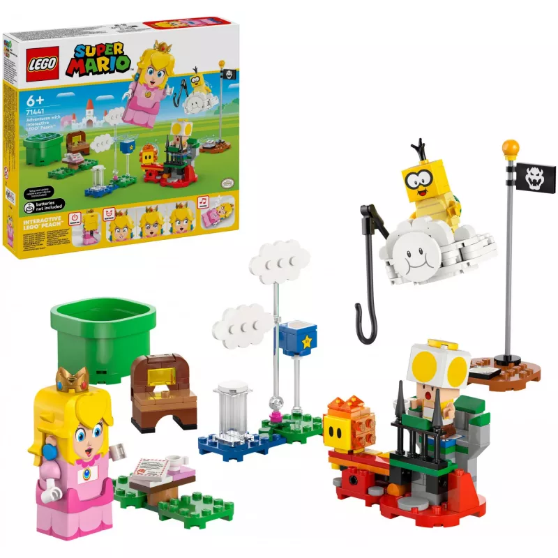 Konštrukčná hračka LEGO 71441 Super Mario interaktívna figúrka LEGO Peach súprava, kompatibilná so systémom LEGO