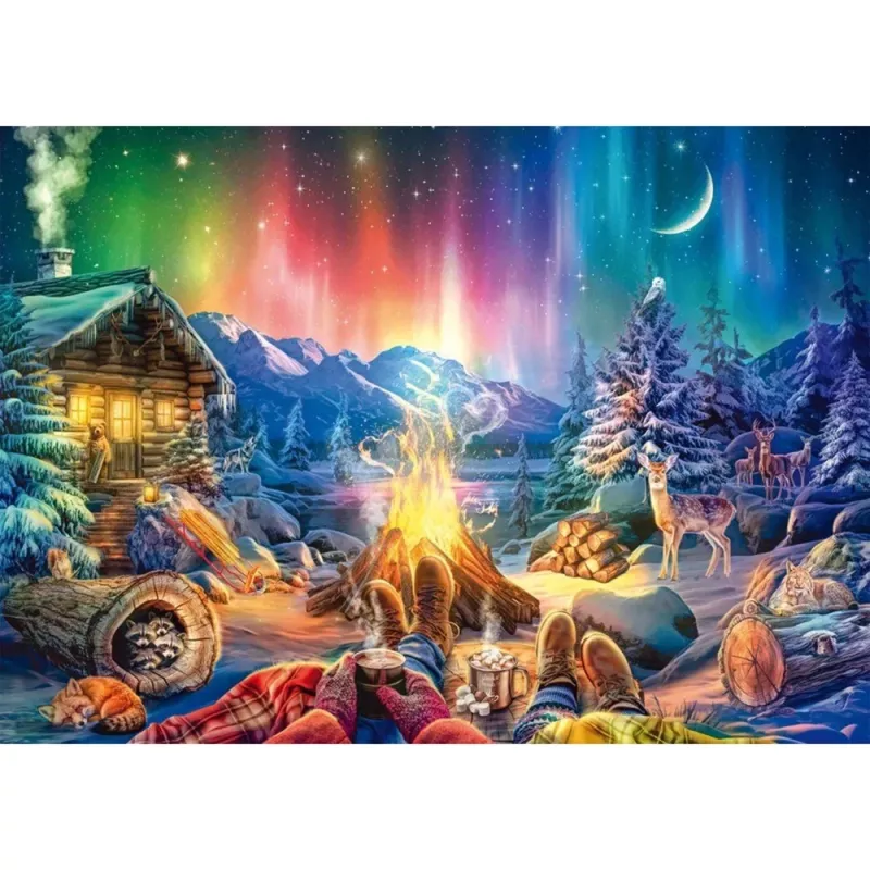 Romantika táboráku pod hviezdnou oblohou, puzzle 1000 dielikov