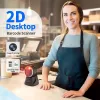 Qoltec stolná čítačka čiarových kódov pre 1D a 2D kódy, QR skener, čierna