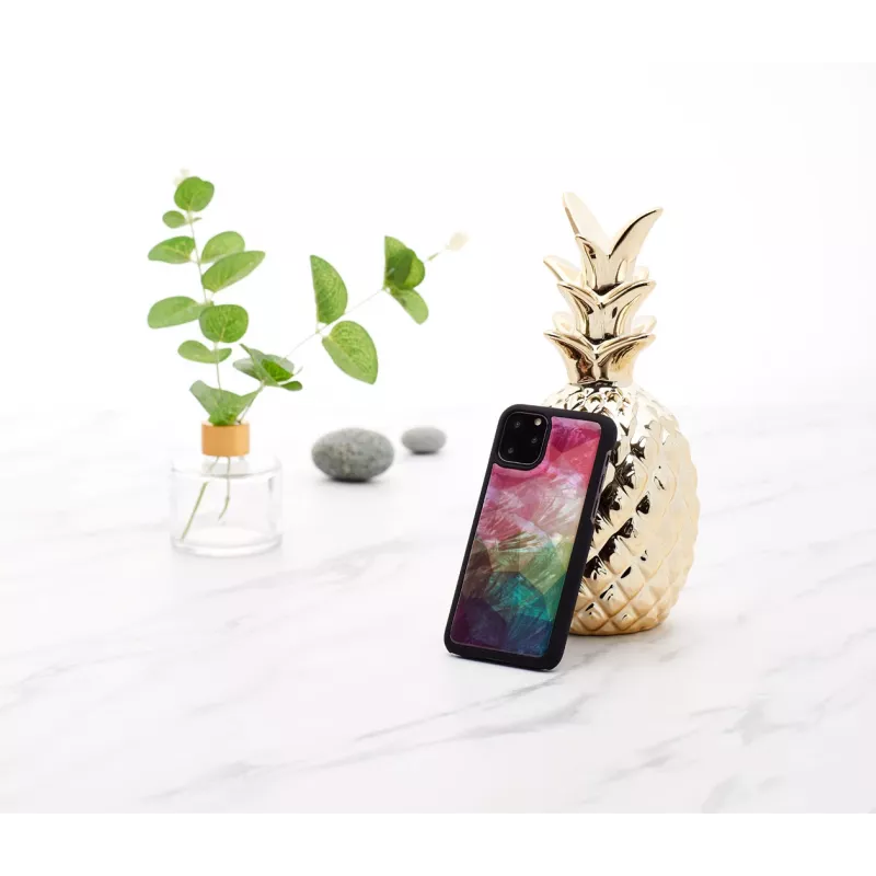 Ochranné puzdro na smartphone iKins pre iPhone 11 Pro s dizajnom vodných kvetov, čierna