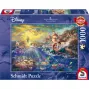 Schmidt Spiele 59479 Thomas Kinkade: Disney Malá morská víla Ariel puzzle, 1000 dielikov, 69,3 x 49,3 cm, kreslené filmy