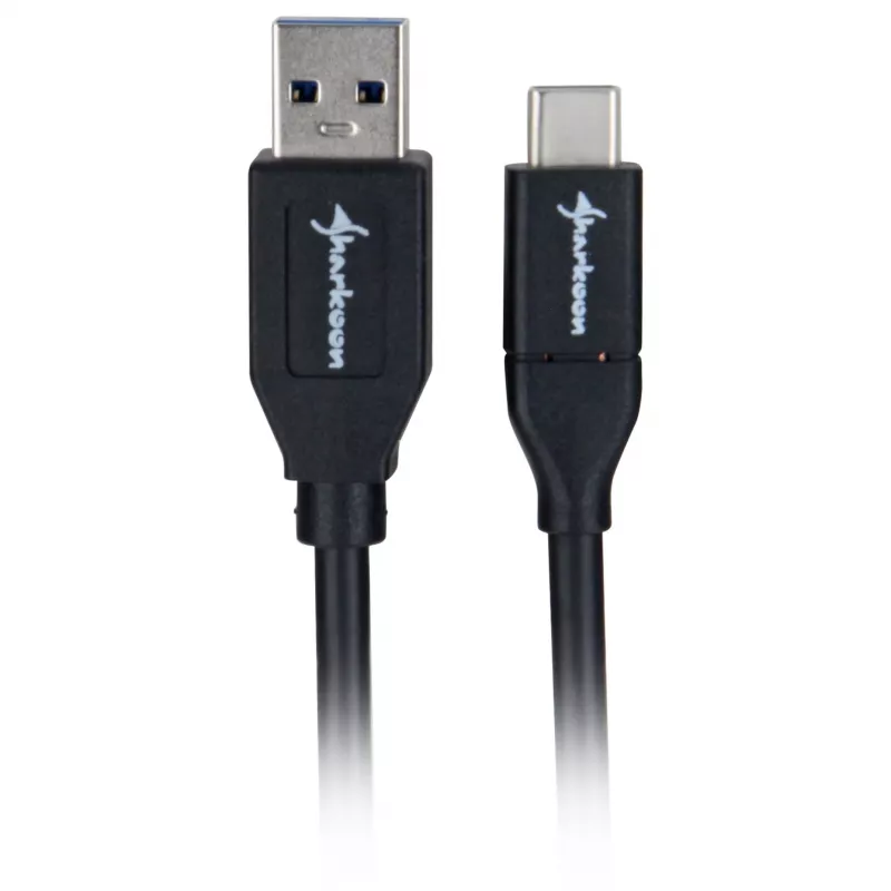 Sharkoon USB 3.2 Gen 2 kábel USB-A konektor samec> USB-C čierny 1 meter - kábel - digitálny/dátový