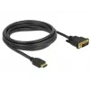 Videokábel adaptér DeLOCK 85655 3 m HDMI Type-A DVI čierny