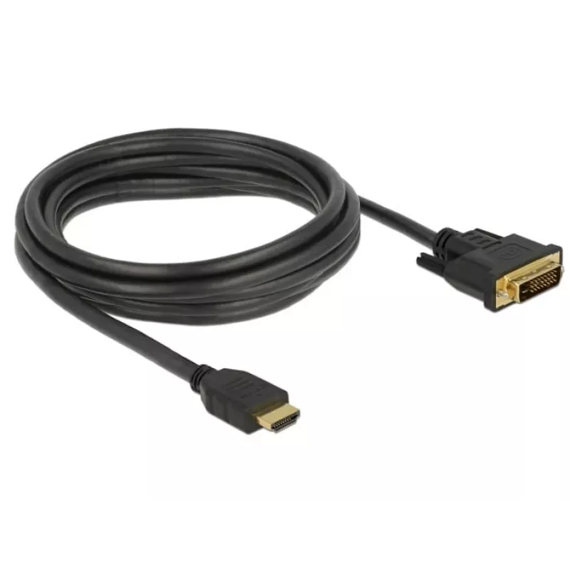 Videokábel adaptér DeLOCK 85655 3 m HDMI Type-A DVI čierny