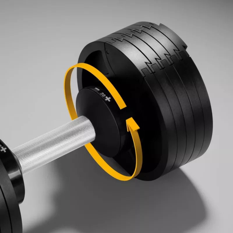 Nastaviteľná liatinová jednoručka Rebel Active 36 kg, automatické 2-kg kroky