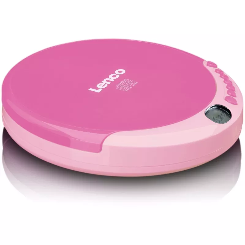 Prenosný CD prehrávač Lenco CD-011 ružový