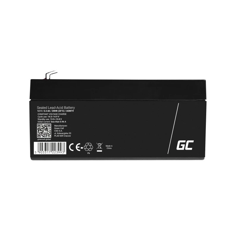 Green Cell AGM19 UPS batéria olovená 12 V 3,3 Ah