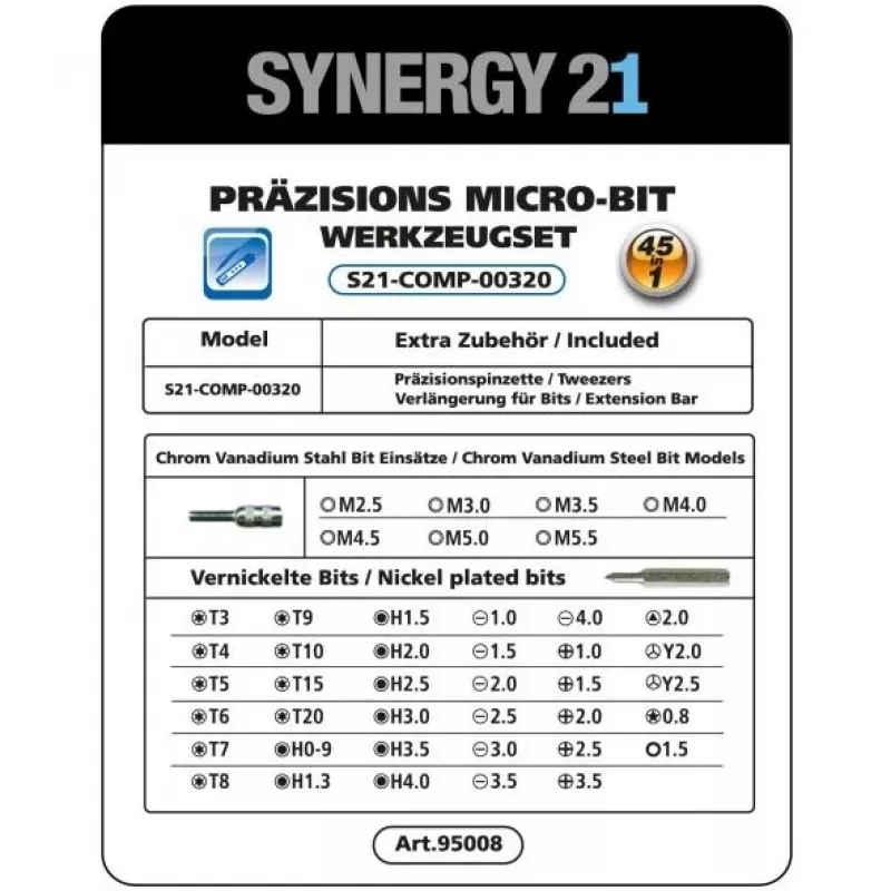 Synergy 21 S21_LiION_Screwdriver akumulátorový mini elektrický skrutkovač