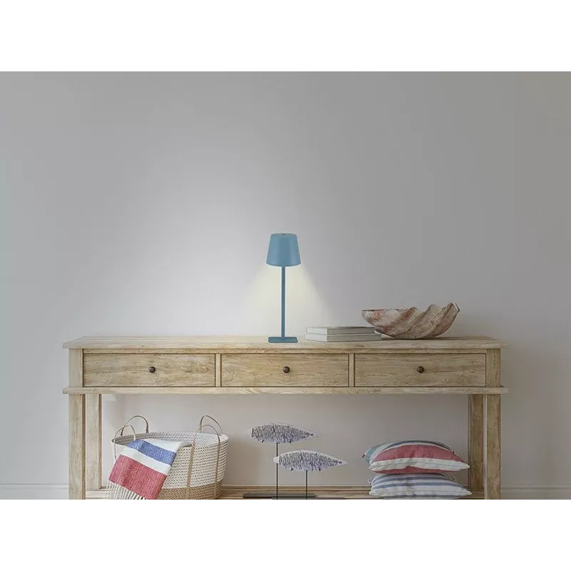 Beper P207ILI200 nabíjateľná stolová LED lampa, dotykový spínač, stmievateľná, bridlicovomodrá