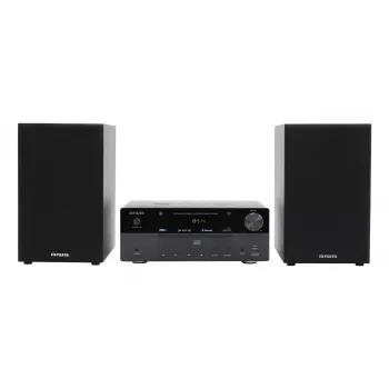 Mikrosystém pre domáce audio Aiwa MSBTU-550 — 50 W RMS, Bluetooth 10 m, FM, LED displej, Cinch, čierna