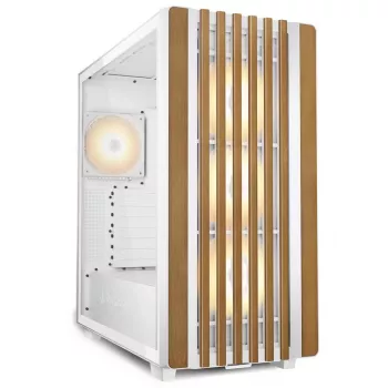 Sharkoon REBEL C70G RGB Full Tower biela, drevo